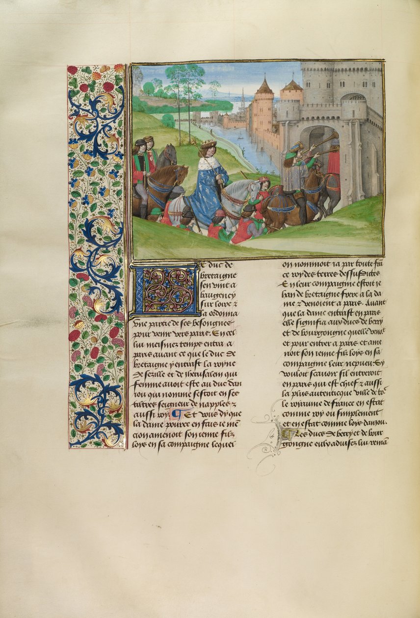Ludvig af Anjou på vej ind i Paris af Master of the Getty Froissart