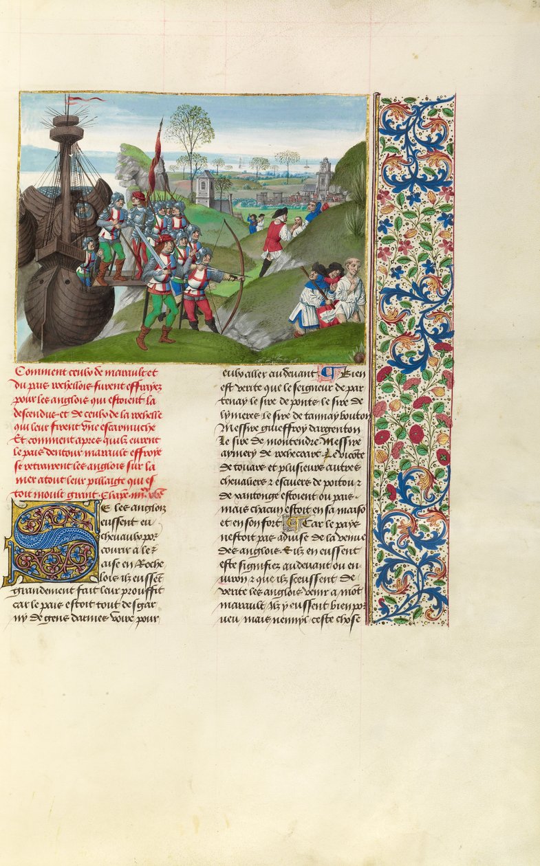 Englænderne belejrer La Rochelle af Master of the Getty Froissart