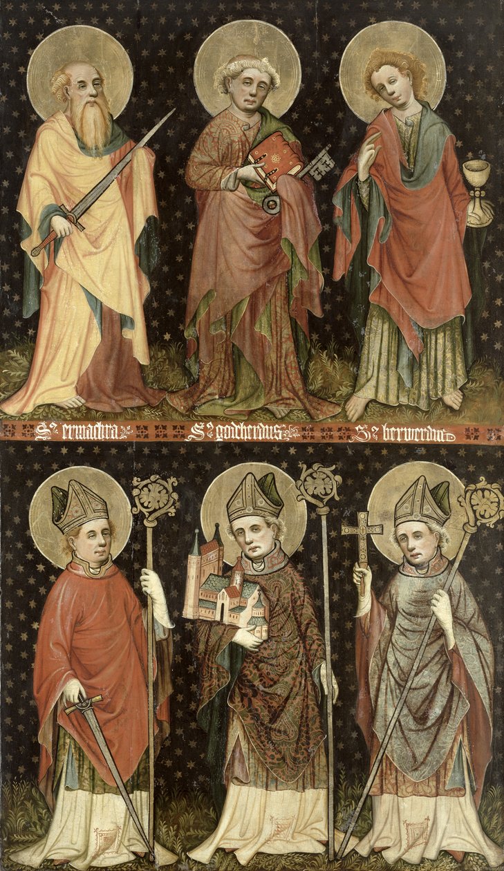 Seks helgener af Master of the Holy Barefoot Altarpiece
