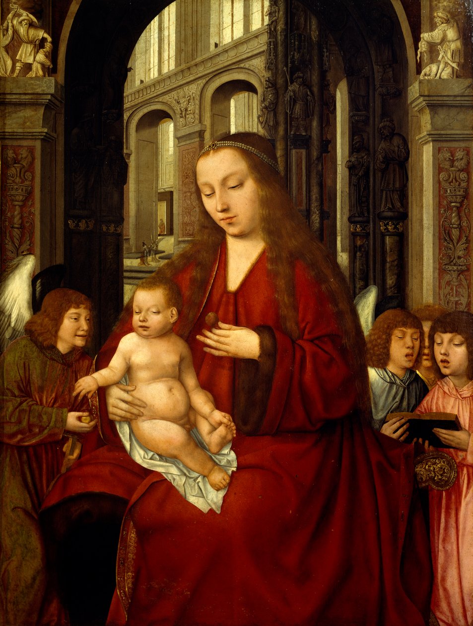 Madonna med barn, begyndelsen af det 16. århundrede (maleri) af Master of the Holy Blood