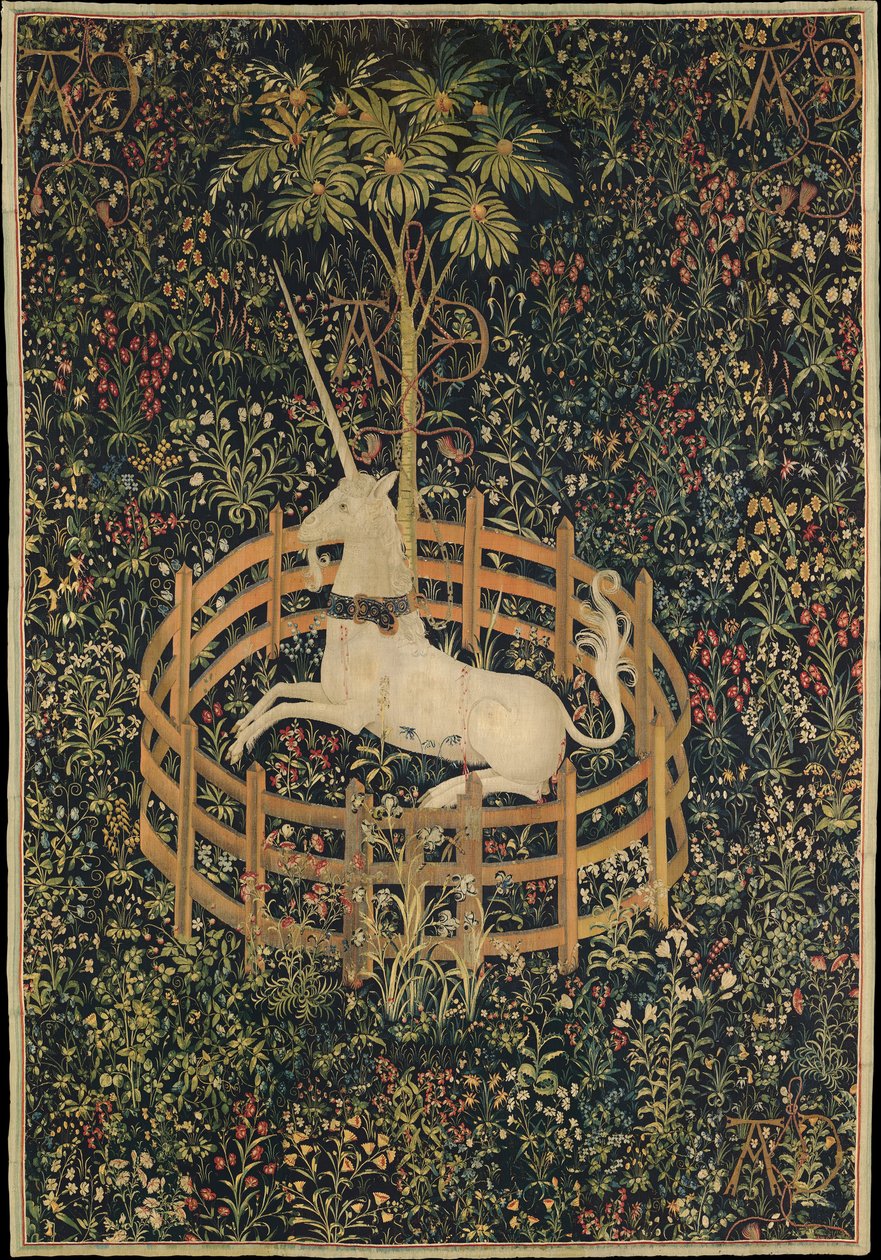 Enhjørningen i fangenskab, ca. 1500 af Master of the Hunt of the
