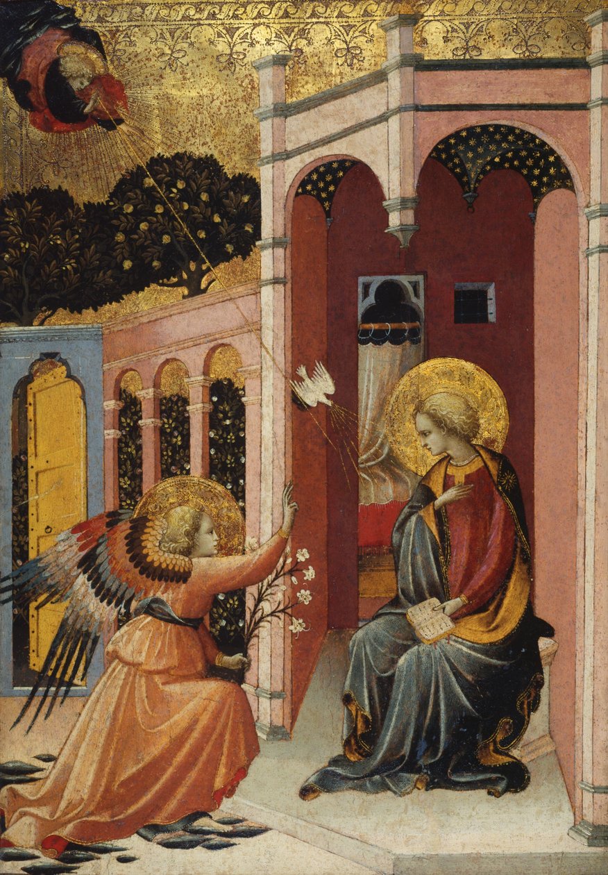 Bebudelse, florentinsk skole, c.1430-40 af Master of the Judgement of Paris