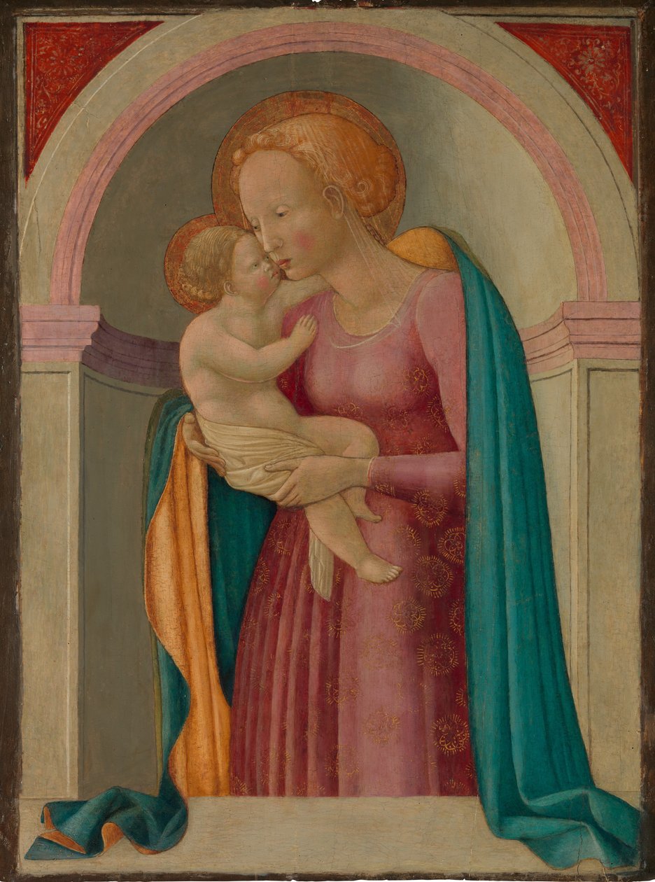 Madonna og barn. af Master of the Lanckoronski Annunciation
