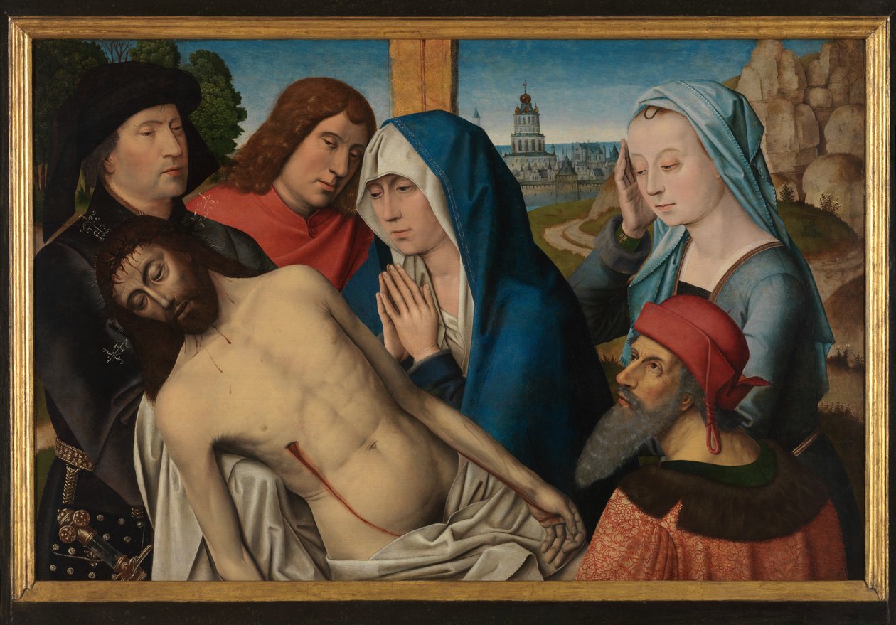 Lamentation (olie på panel) af Master of The Legend of St. Lucy