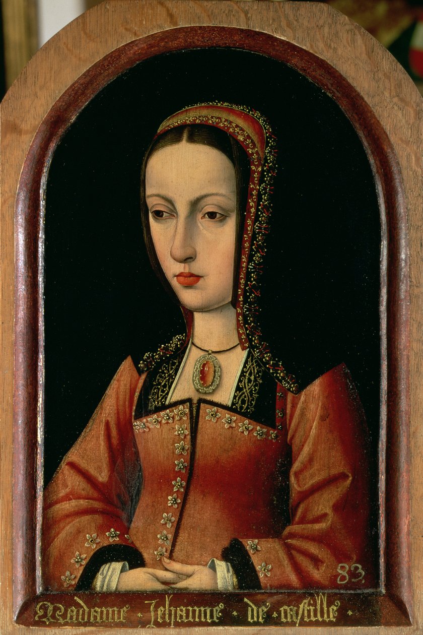 Joanna eller Juana "The Gale" af Castilla (1479-1555) datter af Ferdinand II af Aragon (1452-1516) og Isabella "The Catholic" af Castilla (1474-1504) af Master of the Legend of St. Madeleine