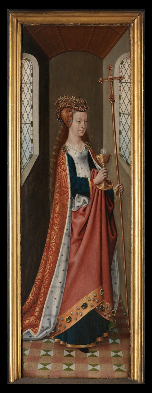 Allegorisk figur af kirken, fra legenden om St. Ursula af Master of the Legend of St. Ursula