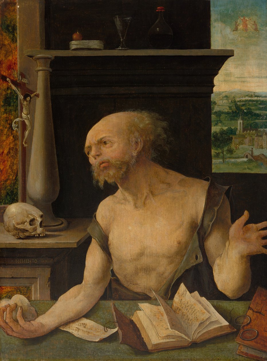Sankt Hieronymus i anger, 152530. af Master of the Lille Adoration