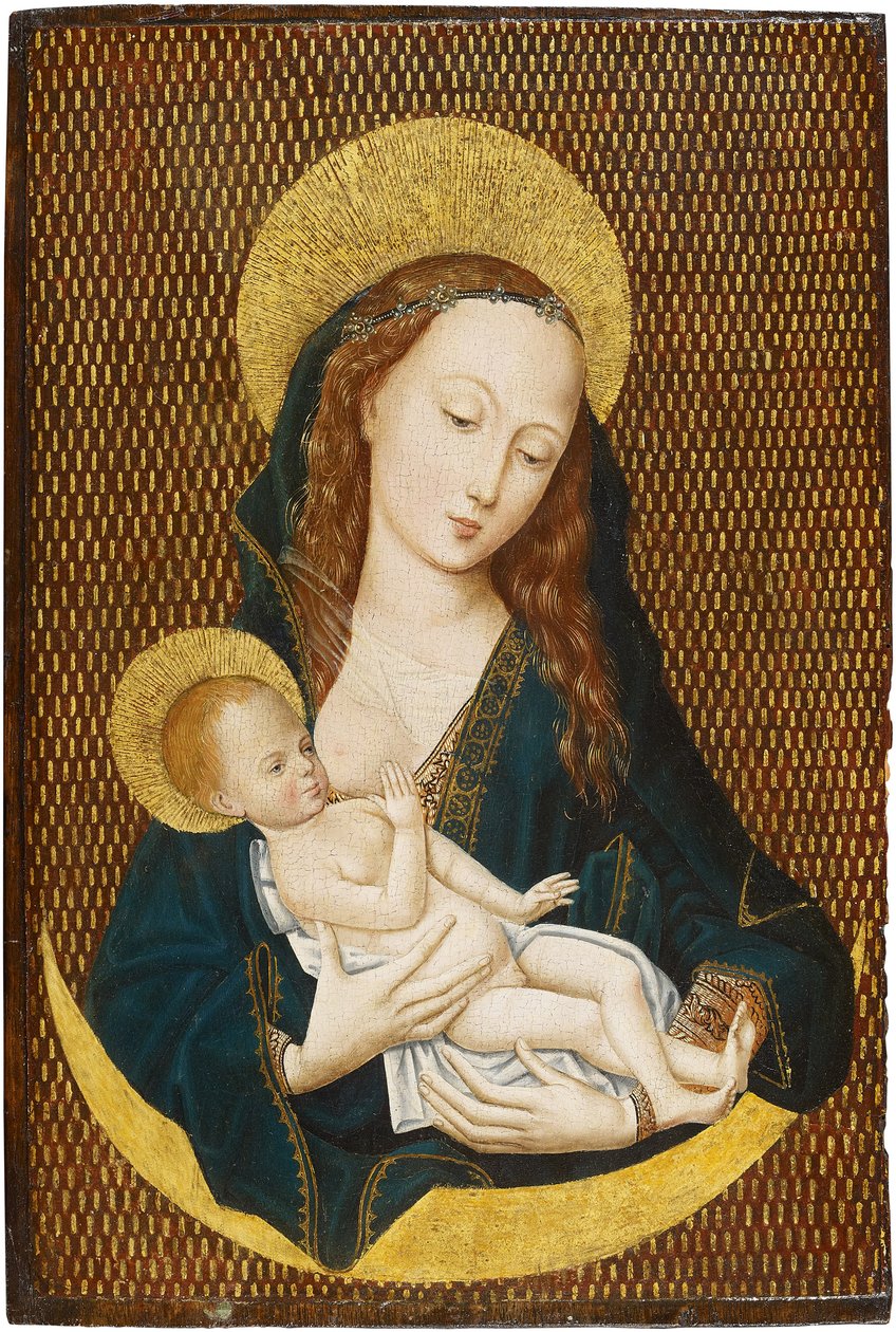 Maria lactans på en halvmåne, ca 1485 af Master of the Magdalen Legend,