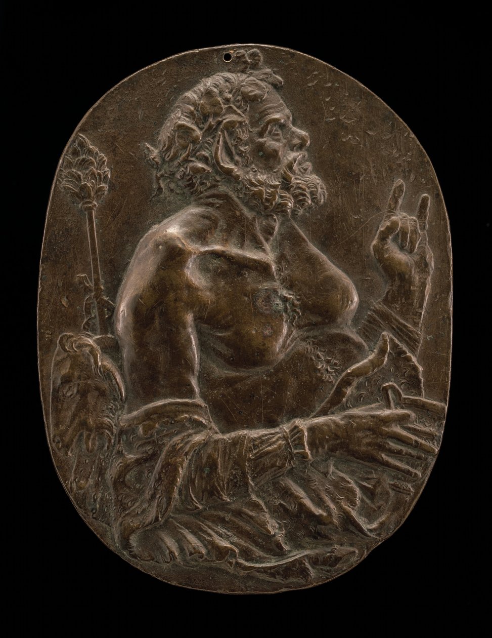 En Satyr, slutningen af det 15. eller begyndelsen af det 16. århundrede. af Master of the Martelli Mirror