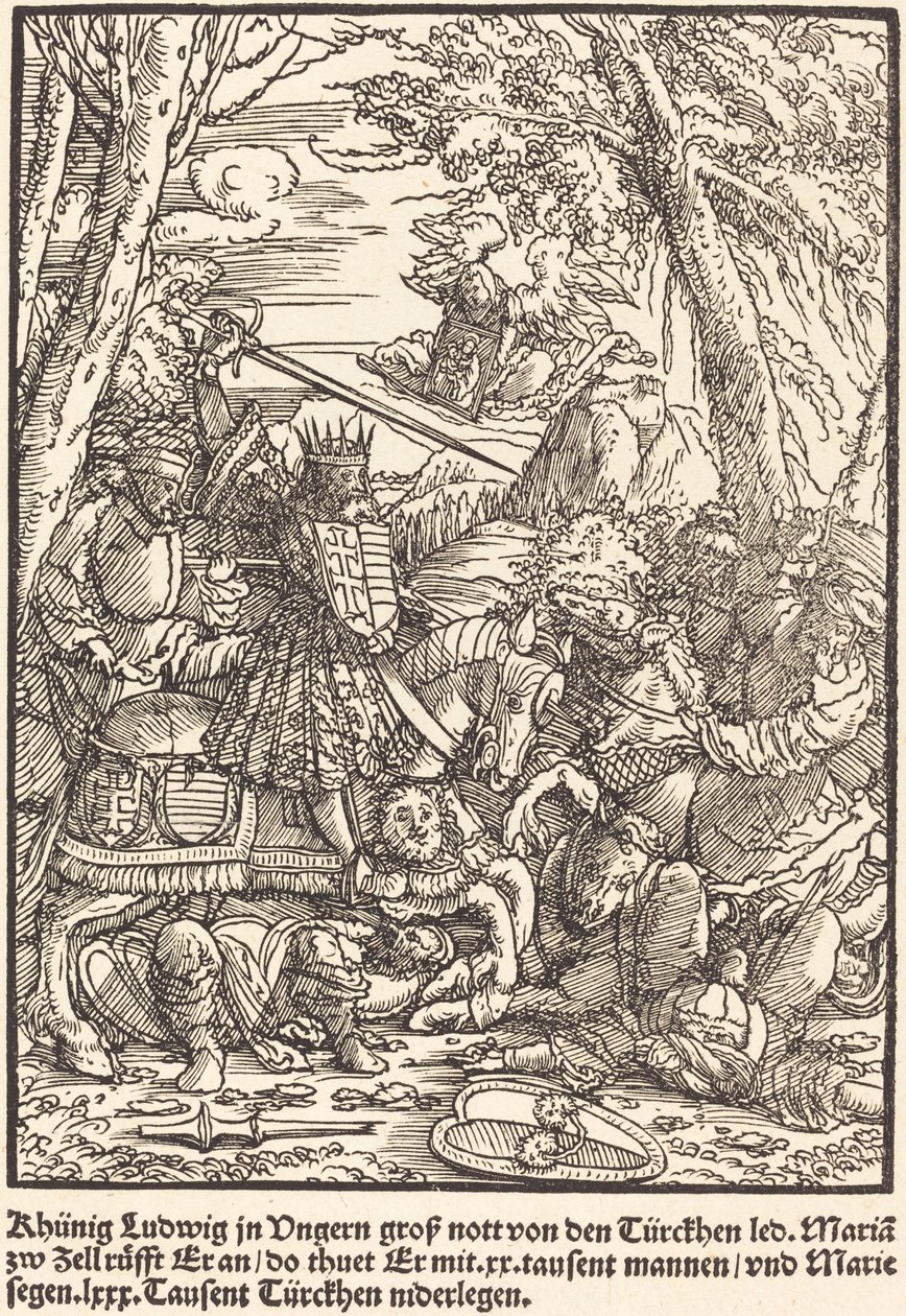 Khunig Ludwig ... af Master of the Miracles of Mariazell