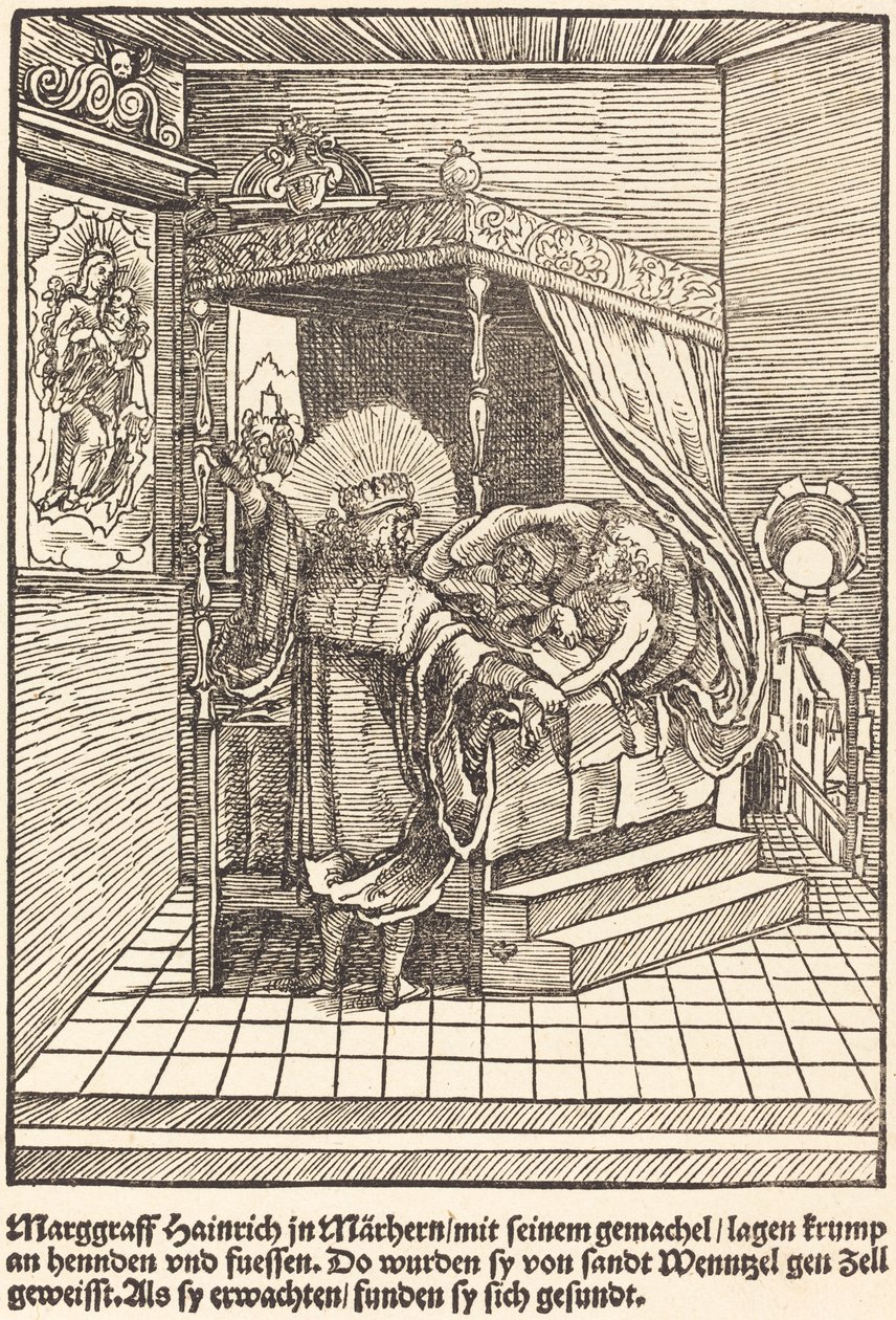 Marggraff Hainrich i Marhern af Master of the Miracles of Mariazell