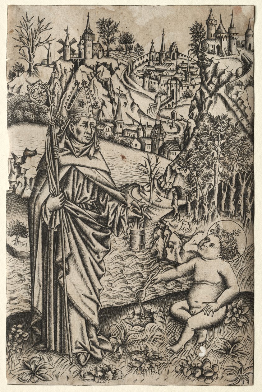 Sankt Augustin og Barnet ved Strandkanten af Master of the Nuremberg Passion