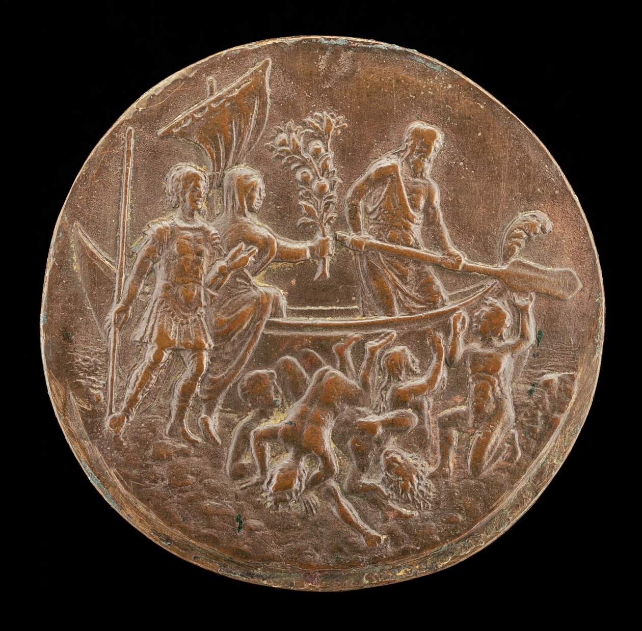 Aeneas Descending to the Underworld, fjerde kvartal 1400-tallet. af Master of the Orpheus Legend