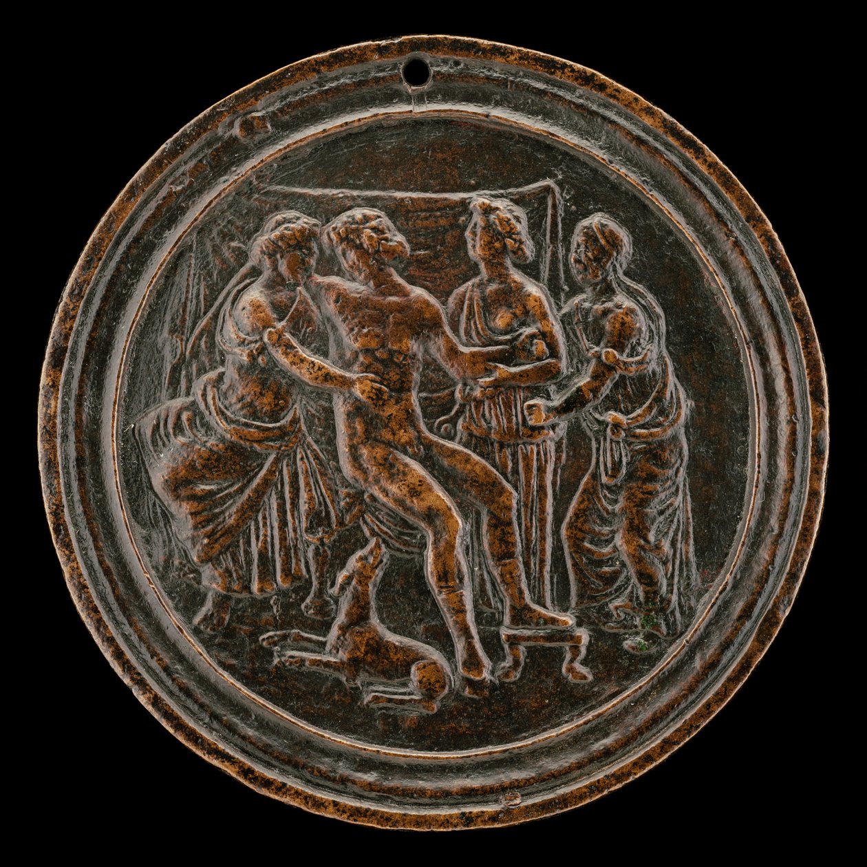 Meleager og Atalante, fjerde kvartal 1400-tallet. af Master of the Orpheus Legend