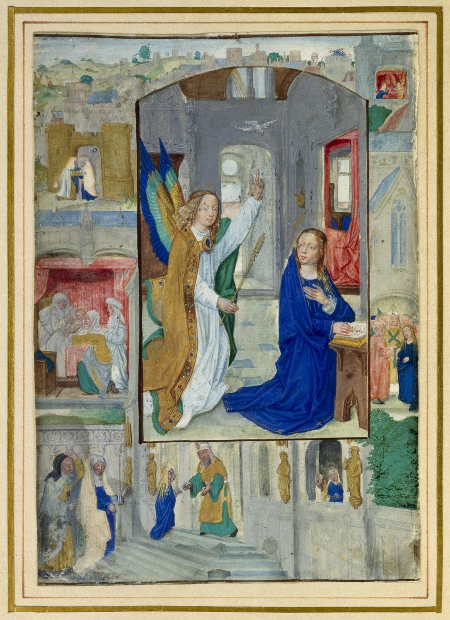Bebudelse, fra en timebog af Master of the Prayerbook