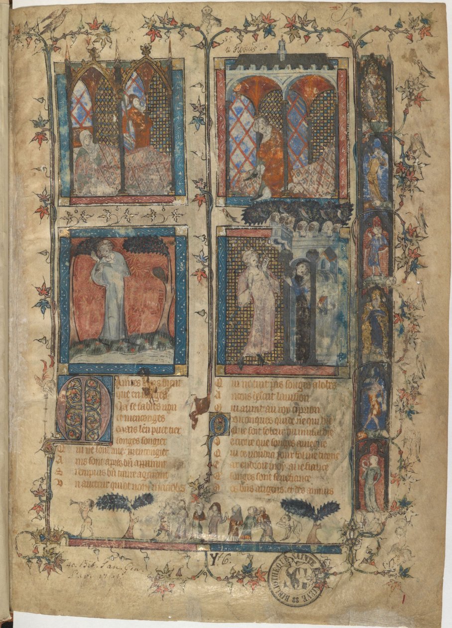 Miniature fra et manuskript af Roman de la Rose af Guillaume de Lorris og Jean de Meun, 1353 af Master of the Rose novels