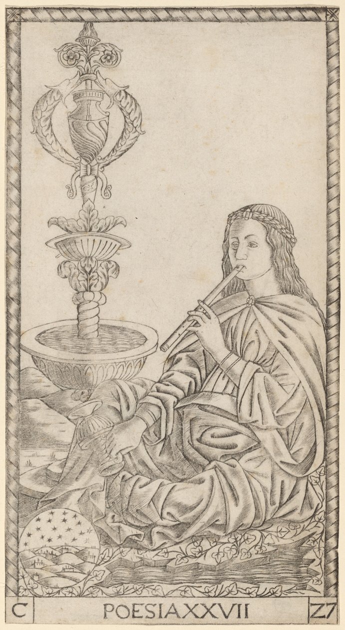 Poesia (poesi) af Master of the S Series Tarocchi