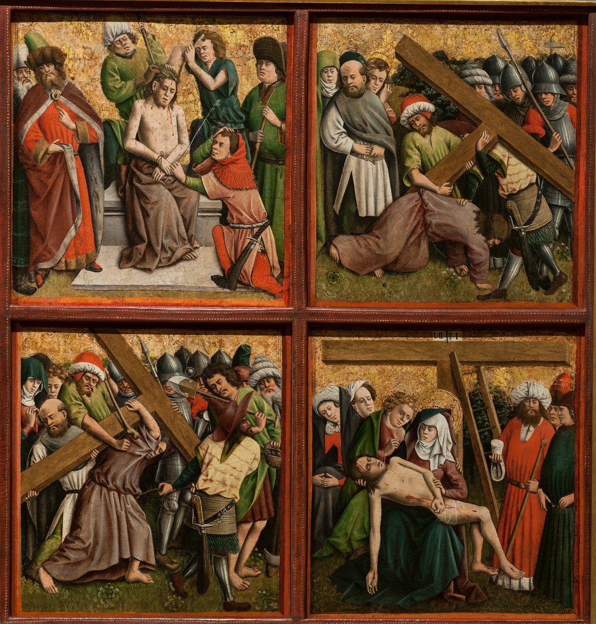 Altertavle med Kristi lidenskab af Master of the Schlägl Altarpiece