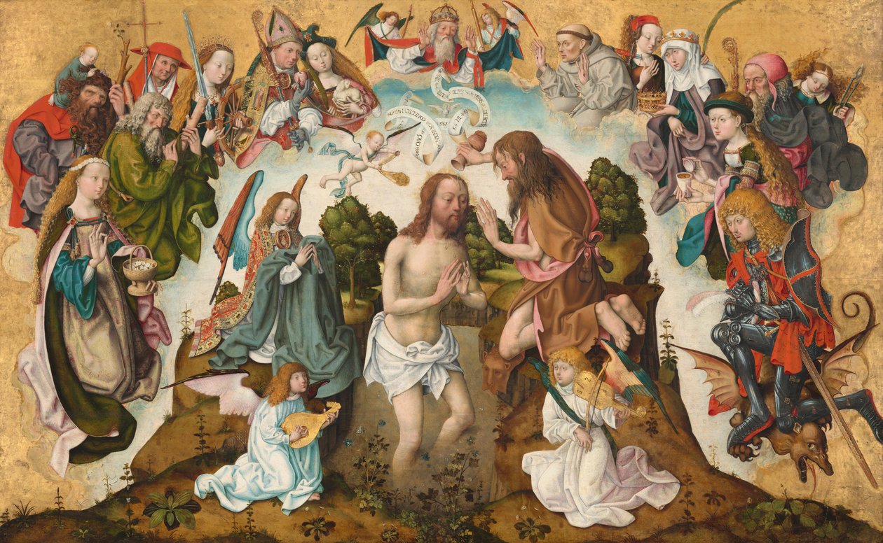 Kristi dåb, ca. 14851500. af Master of the St Bartholomew Altarpiece
