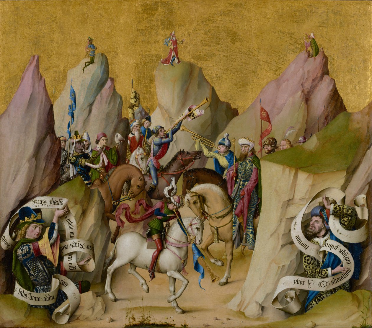 De tre kongers møde med David og Esajas (recto); Jomfru Marias himmelfart (verso) af Master of the St. Bartholomew Altarpiece