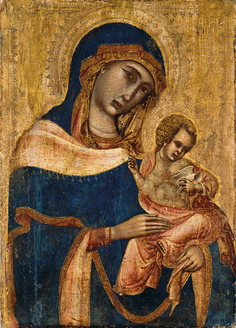 Madonna og barn, 2. kvartal af det 14. århundrede af Master of the Sterbini Diptych