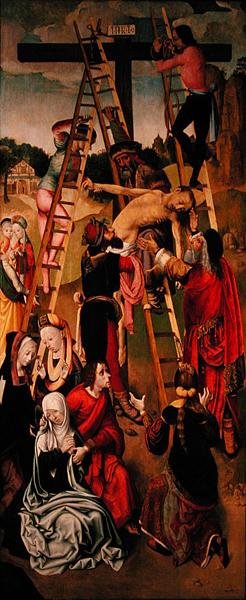 Afskeden, sidepanel af en triptychon, ca. 1490