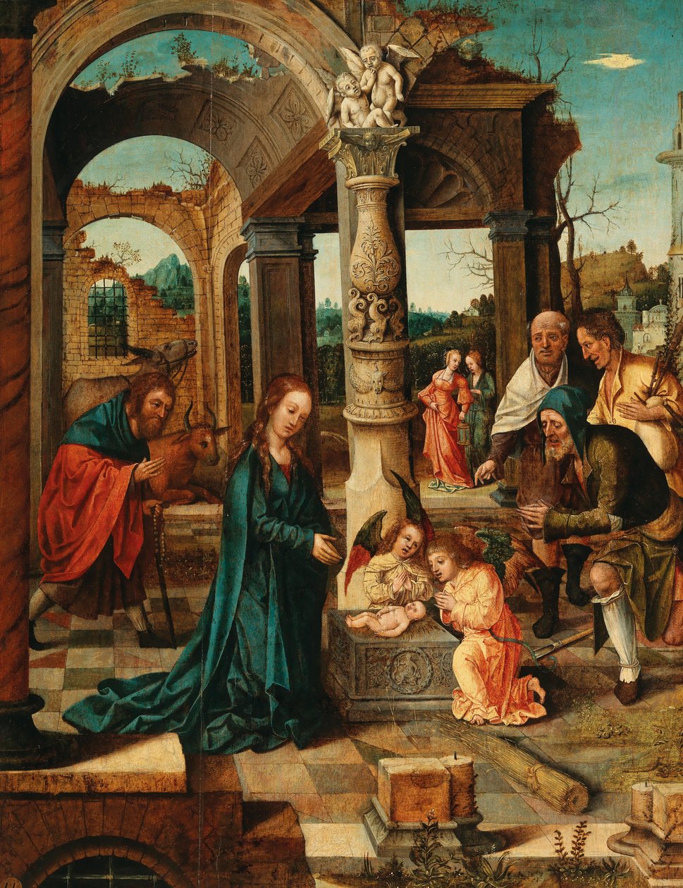 Master Von Groote - Tilbedelse ved hyrderne af Master of the von Groote Adoration