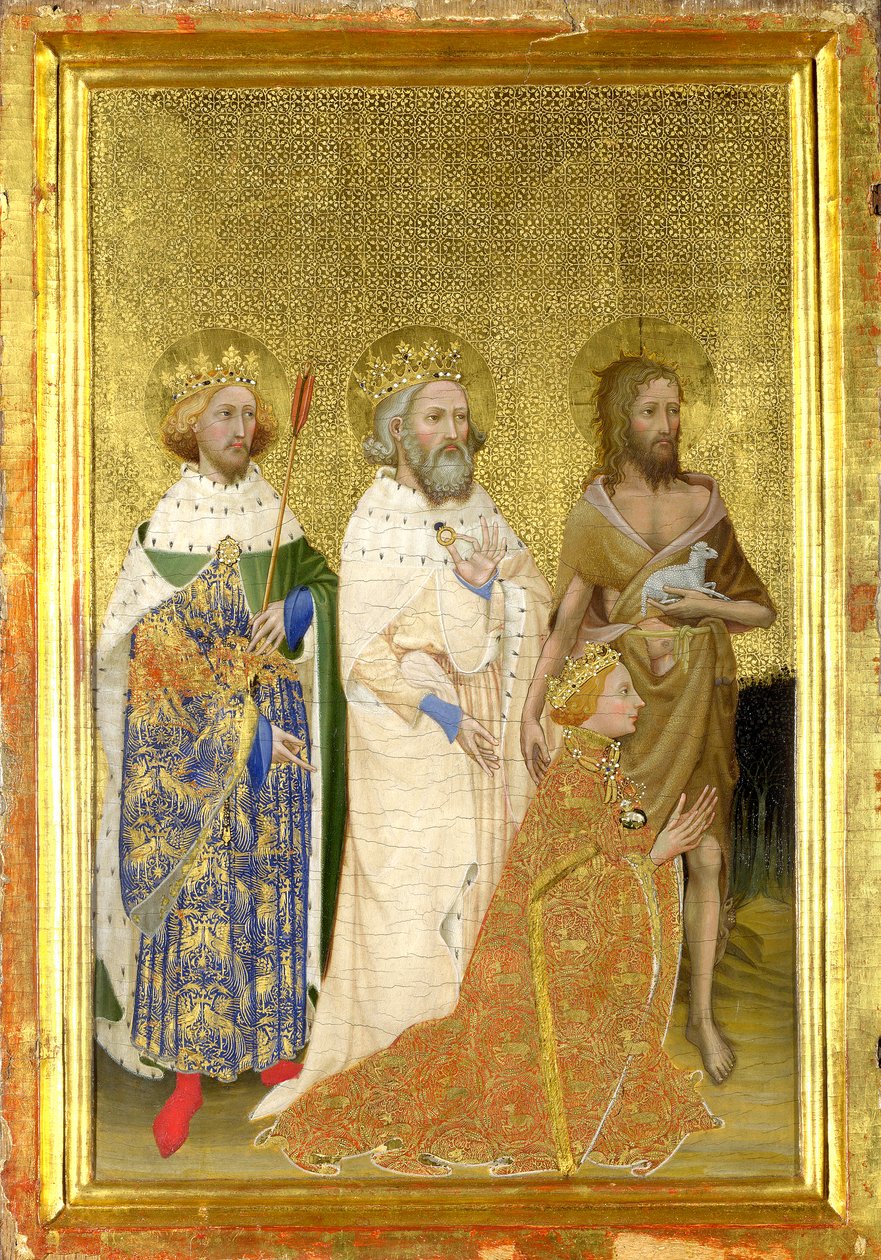 Richard II af England med sine skytshelgener (Venstre indvendige panel af Wilton Diptykon) af Master of the Wilton Diptych
