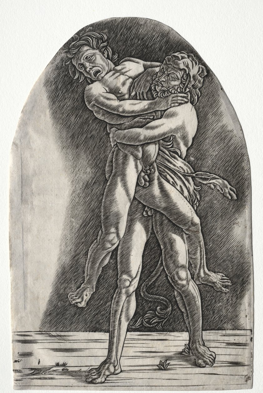 Herkules og Antaeus, ca. 1510. af Master of the Year 1515