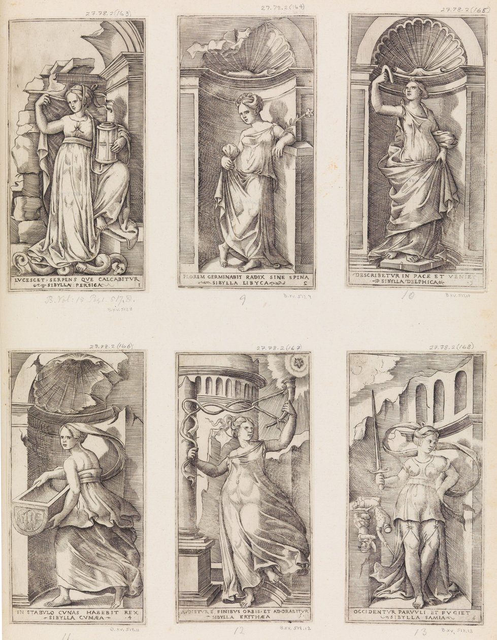 Den libyske sibylle, 1500-tallet. af Master with the Name of Jesus