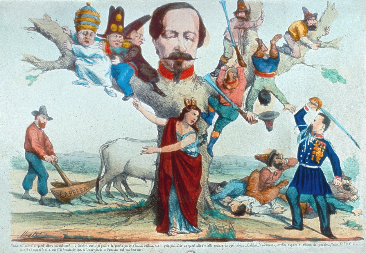 Allegori af Italien under Risorgimento af Mata
