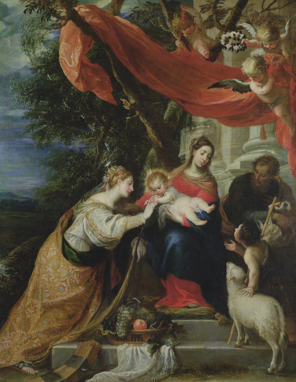 Den mystiske forlovelse af St. Catherine, 1660 af Mateo Cerezo