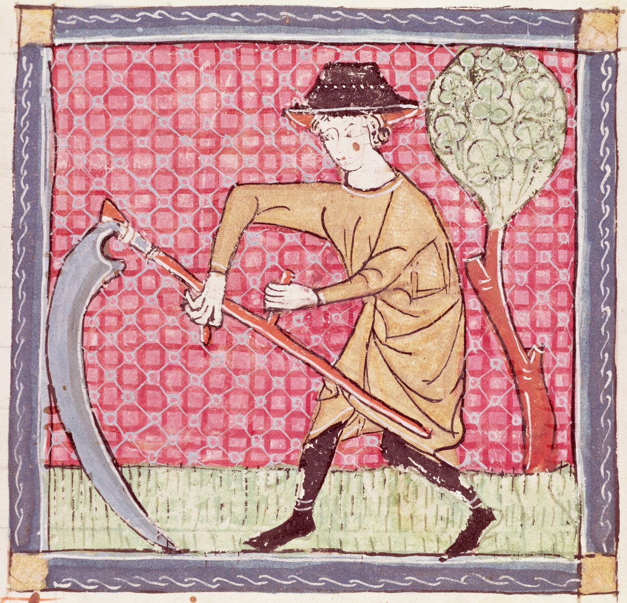 Fol.58v juni: Høslæt af Matfre Ermengaut