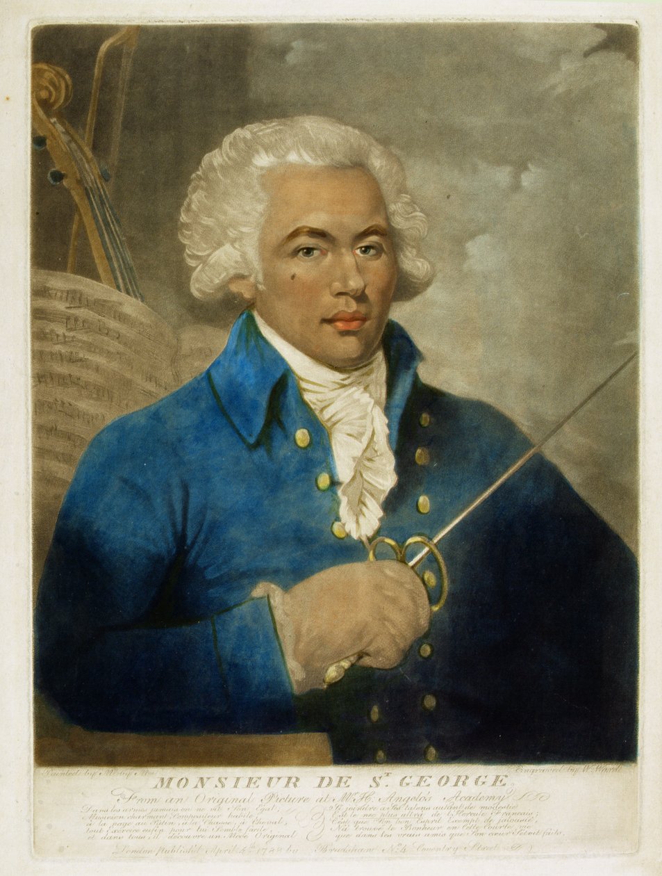 Monsieur de St. George, graveret af W. Ward, 1788 af Mather Brown