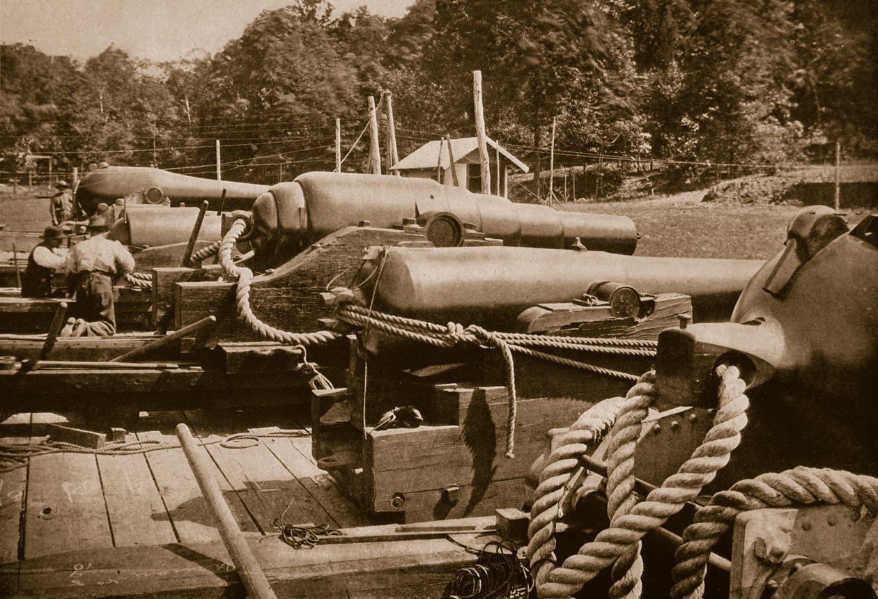 Batteri i Annapolis, 1861-65 (sepiafoto) af Mathew B. Brady