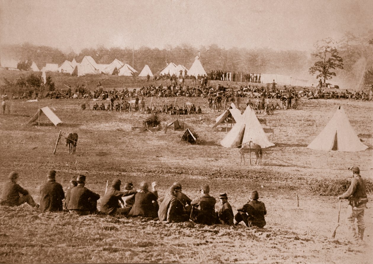 Lejr for konfødererede fanger, 1861-65 af Mathew B. Brady