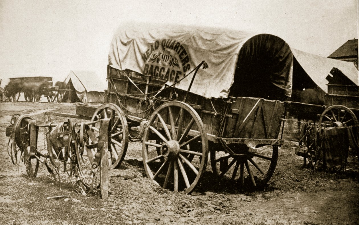 General U. S. Grants bagagevogn, 1861-65 af Mathew B. Brady