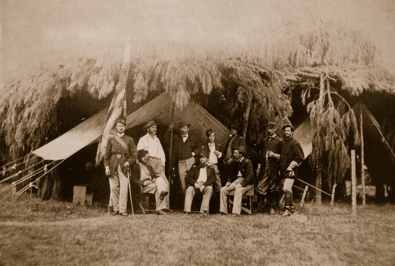 Officerer for de 4. New York Volunteers, 1861-65 (sepia foto) af Mathew B. Brady