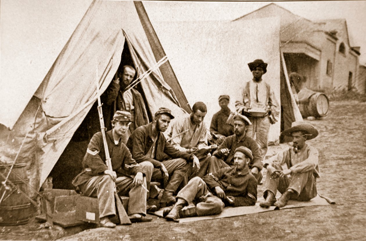 Summer Camp Scene, 1861-65 af Mathew B. Brady