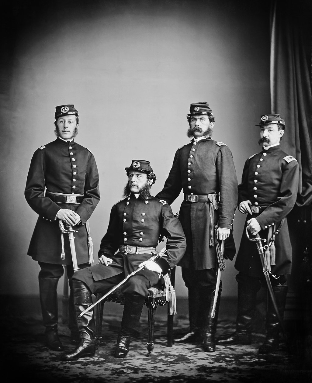 Fagforeningsbrig. Gen. Samuel Wylie Crawford og stab, sommeren 1862 af Mathew B. Brady