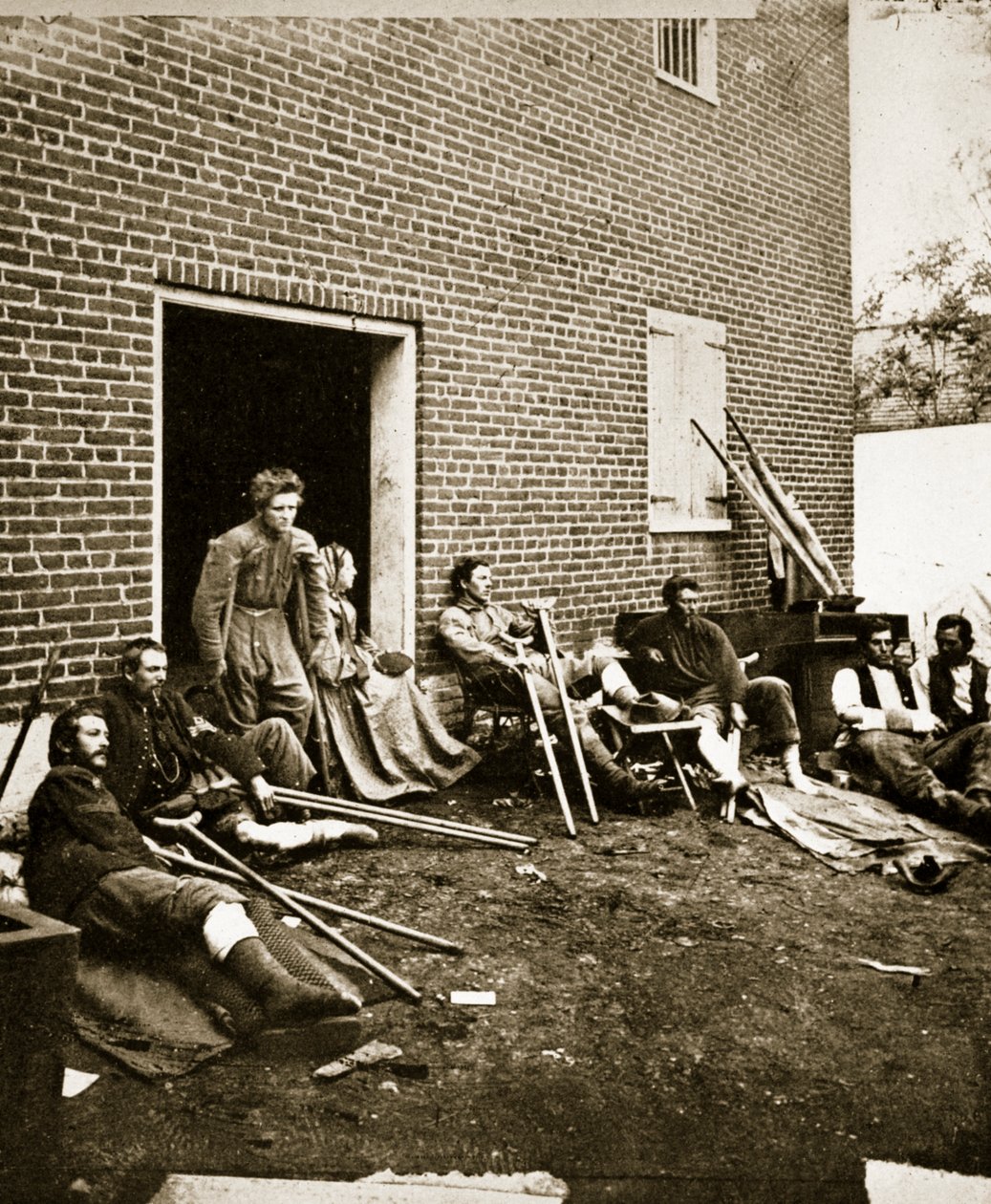 Union såret i Fredericksburg, Virginia, 1863 af Mathew B. Brady