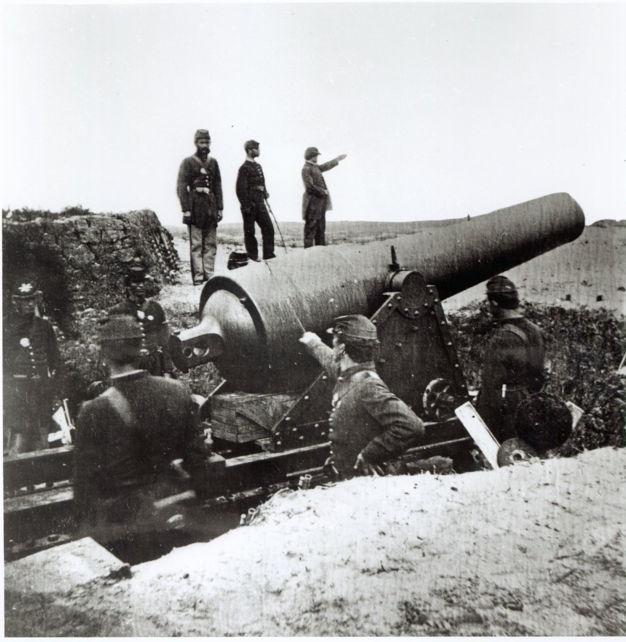 Artilleribatteri fra den føderale hær under den amerikanske borgerkrig, 1862 af Mathew B. Brady