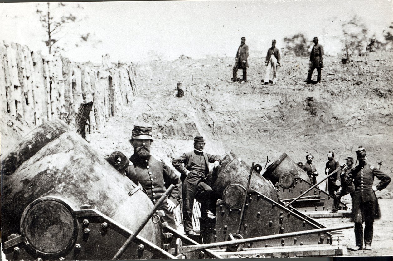 Batteri nr. 4 nær Yorktown, 1862 af Mathew B. Brady