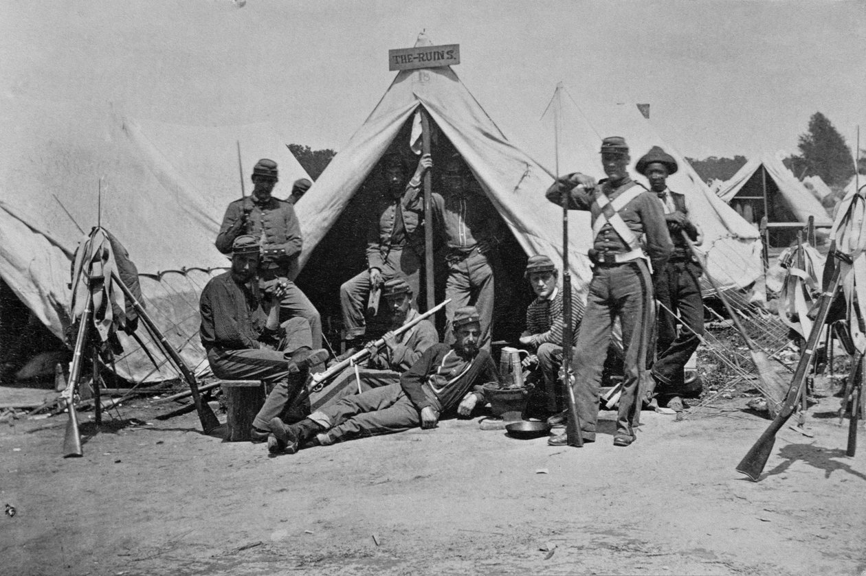 Føderal lejr, 1862 af Mathew B. Brady