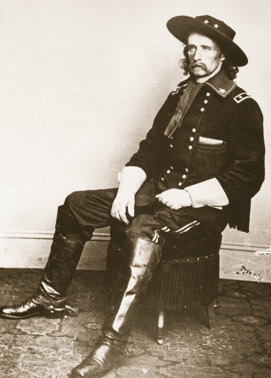 George Armstrong Custer (fotogravure) af Mathew B. Brady