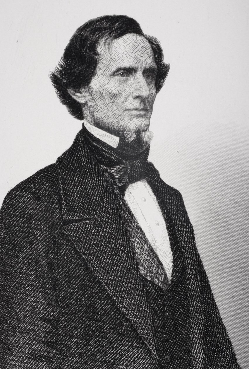 Portræt af Jefferson Davis (1808-1889) (detalje af 254703) af Mathew B. Brady