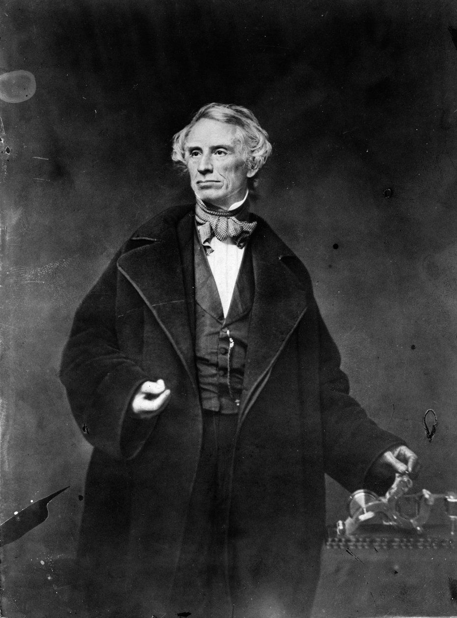 Samuel Morse og hans blokfløjte, 1857 af Mathew B. Brady