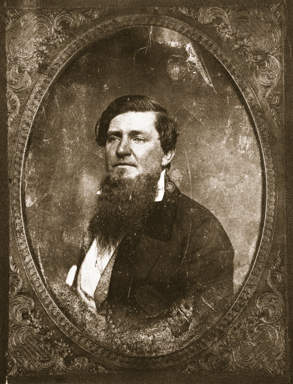 Uidentificeret skægget mand (fotogravure) af Mathew B. Brady