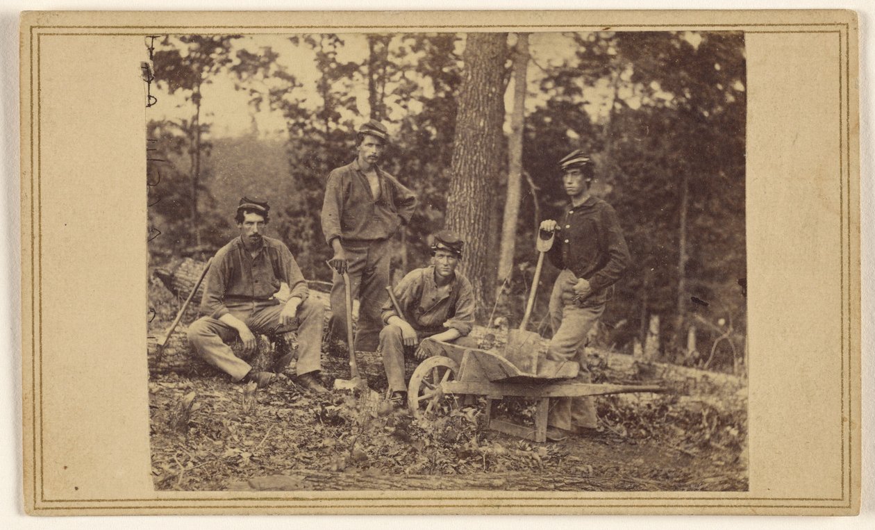Pionerafdeling ved 69. regiment N.Y.V. af Mathew B. Brady