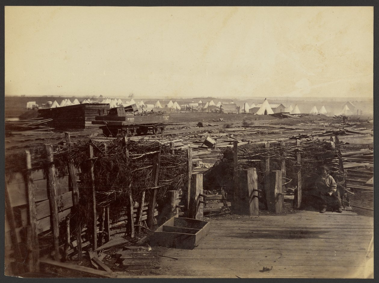 [Fæstningsanlæg, Manassas, besat af 13. Mass]. af Mathew B. Brady